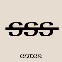 a black and white logo with the word sss on it